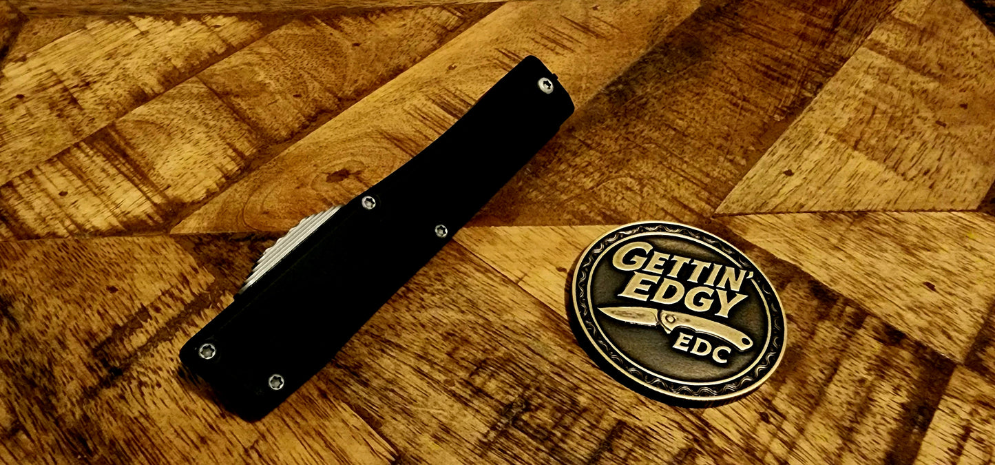 Heretic NYX OTF Tanto Black with Battleworn Finish - Factory Condition - Pre-Owned - Signed