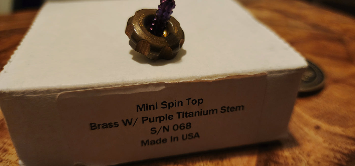 Microtech / Marfione “Mini Spin Top” (purple titanium) S/N 68 - Pre-Owned, Factory Condition