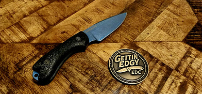 Bradford Guardian 3 Fixed Blade Knife Black Carbon Fiber 3.75" AEB-L Blue PVD Blade - New