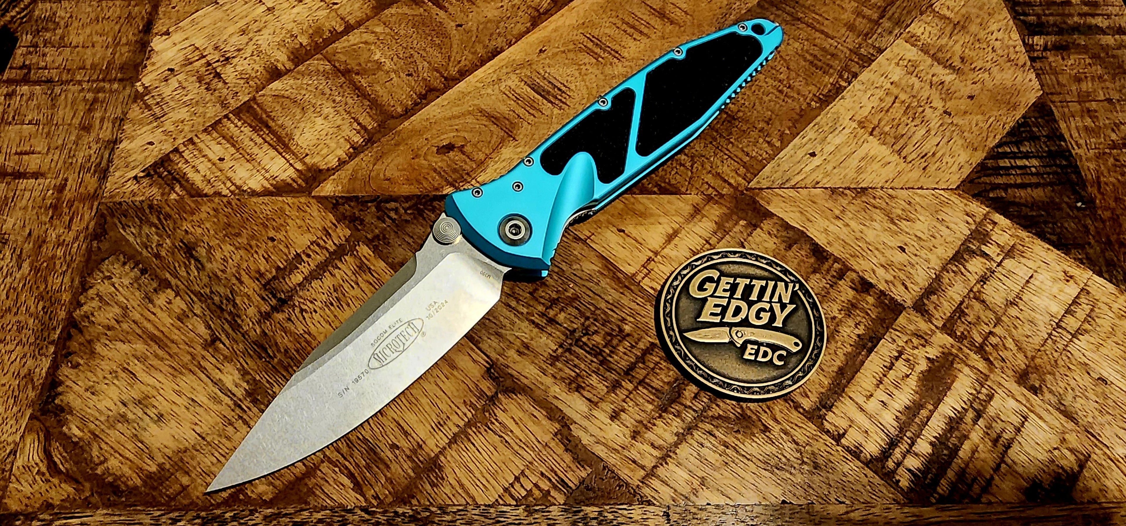 MICROTECH SOCOM ELITE S/E-M STONEWASH STANDARD TURQUOISE (160-10TQ) - NEW