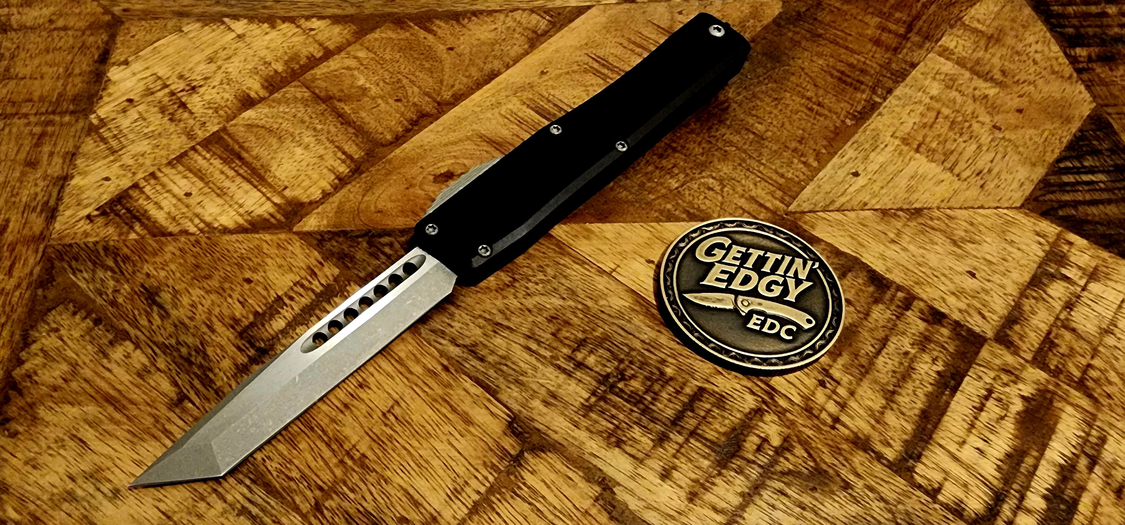 Heretic NYX OTF Tanto Black with Battleworn Finish - Pre-Owned - Signed