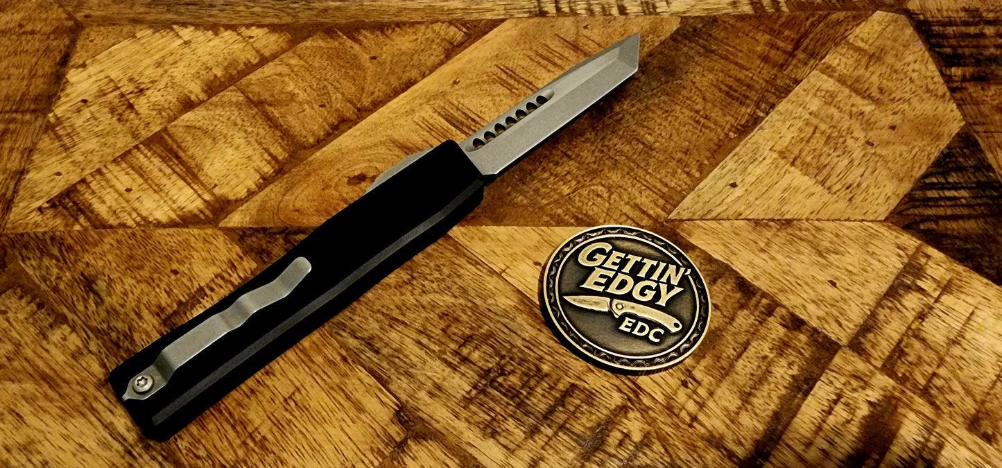 Heretic NYX OTF Tanto Black with Battleworn Finish - Pre-Owned - Signed