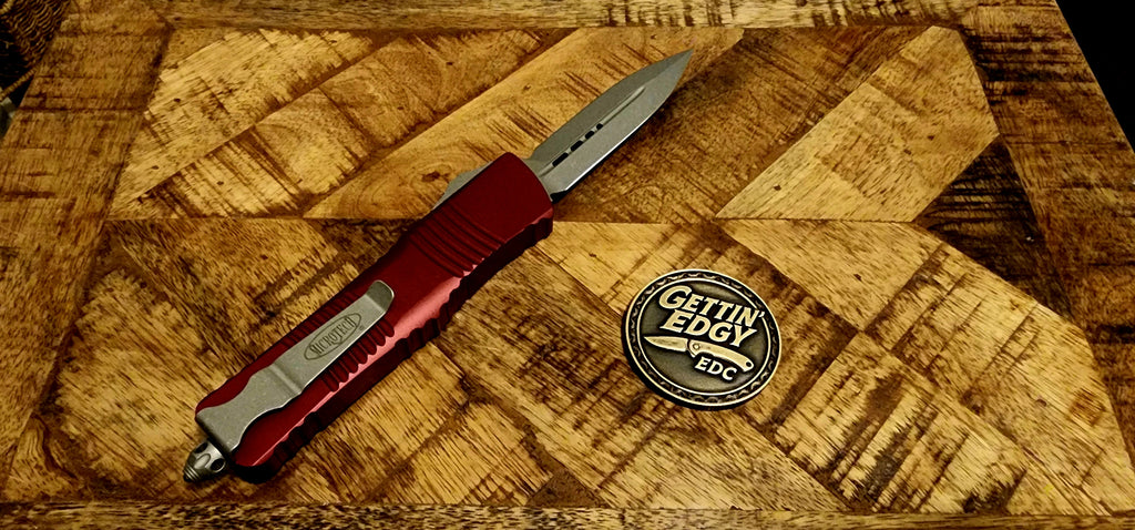 Microtech Combat Troodon D/E Gen II Merlot Apocalyptic Standard OTF 142-10APMR - Pre-Owned