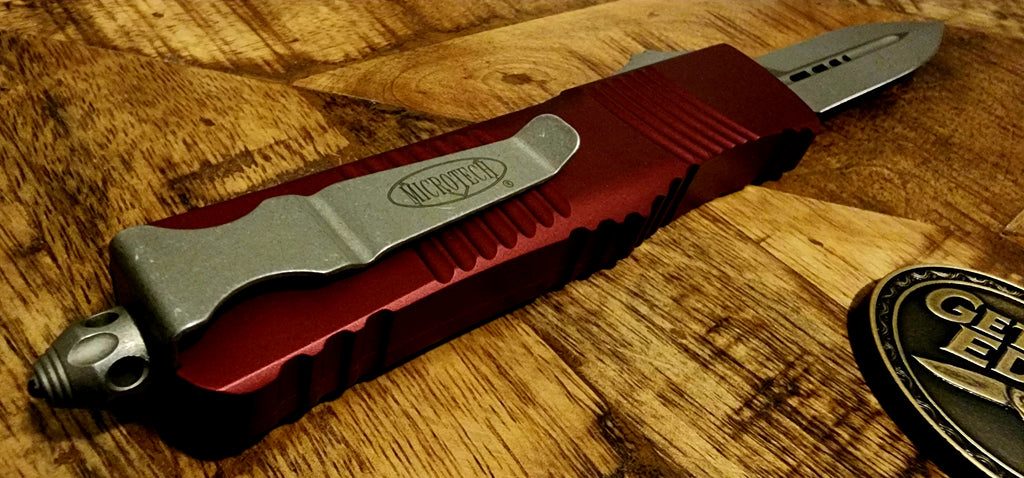 Microtech Combat Troodon D/E Gen II Merlot Apocalyptic Standard OTF 142-10APMR - Pre-Owned