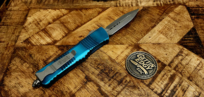 Microtech Combat Troodon D/E Gen II Weathered Turquoise Apocalyptic Standard OTF 142-10APWTQ - Unused/Uncarried - Pre-Owned