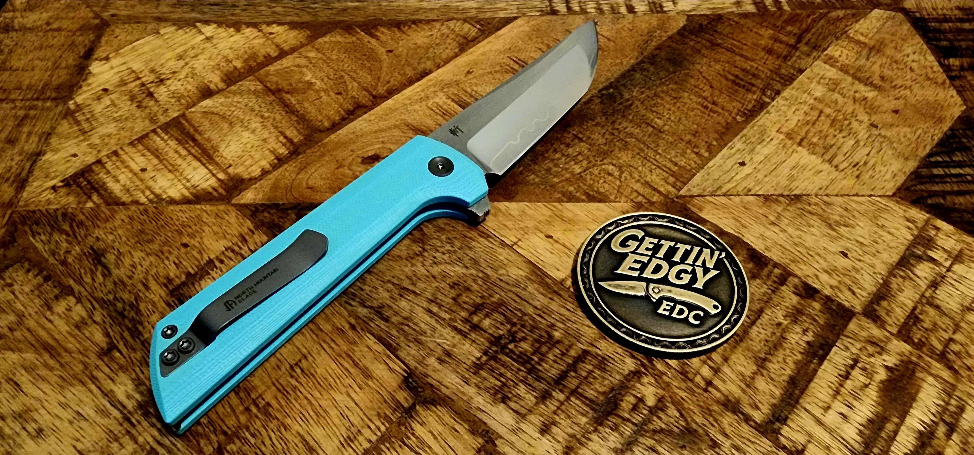 North Mountain Blade Chop 2 NMB2411SB Sky Blue G10 - SDL Magic - New