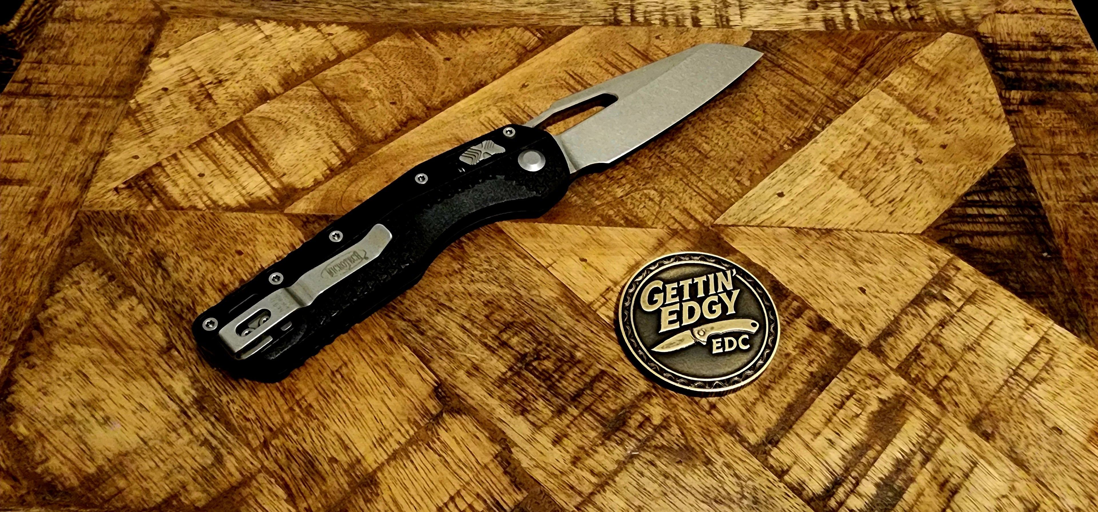 Microtech S/E Tri-Grip MSI Stonewash Standard 210T-10IMBK - Pre-Owned