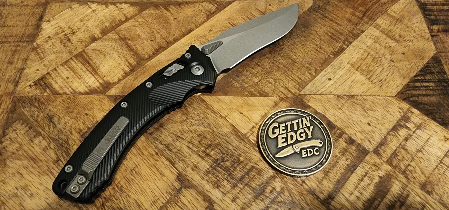 Microtech Amphibian RAM-LOK S/E Black Fluted Aluminum Apocalyptic Standard 137RL-10APFL - New