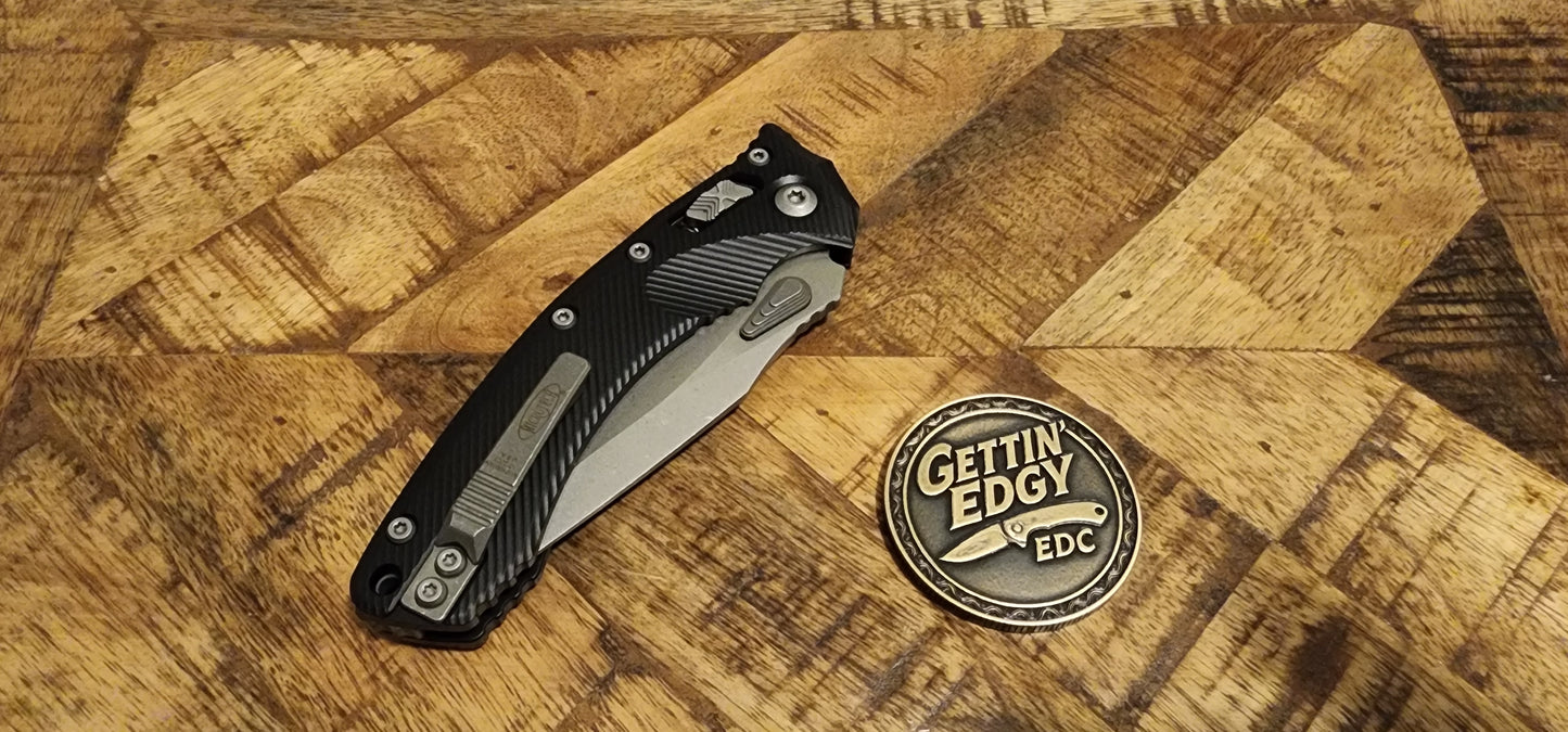 Microtech Amphibian RAM-LOK S/E Black Fluted Aluminum Apocalyptic Standard 137RL-10APFL - New