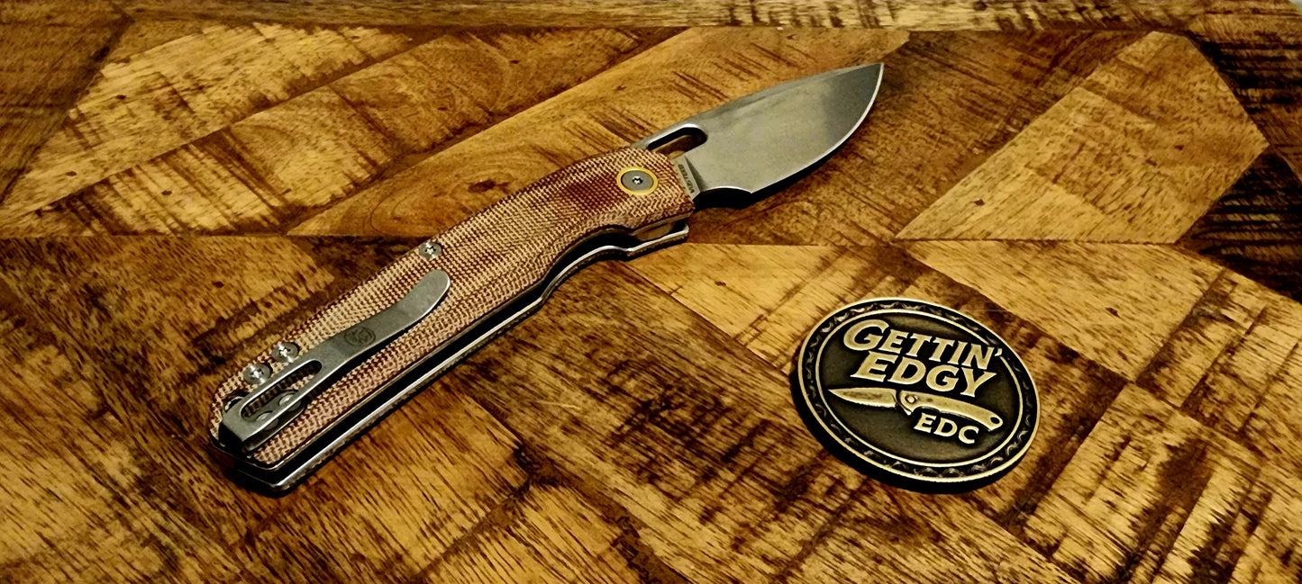 Vosteed Psyop A2210 Natural Norplex UltreX™ Micarta Top Liner Lock - New