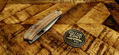 Vosteed Psyop A2210 Natural Norplex UltreX™ Micarta Top Liner Lock - New