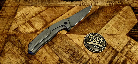 Kansept Havorn K1069A3 Titanium Arctic Storm FatCarbon Damascus - New