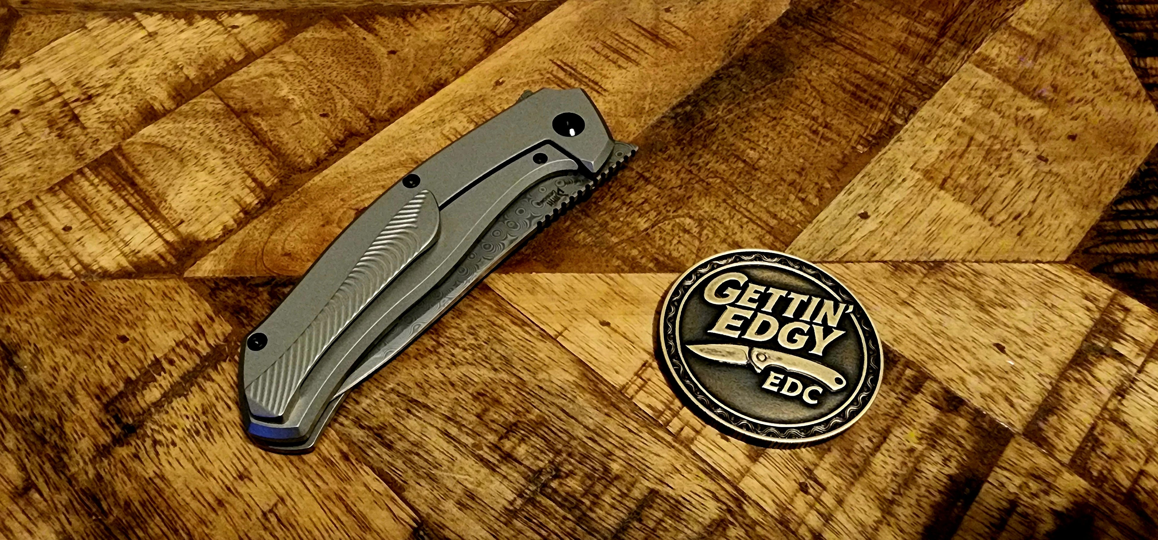 Kansept Havorn K1069A3 Titanium Arctic Storm FatCarbon Damascus - New