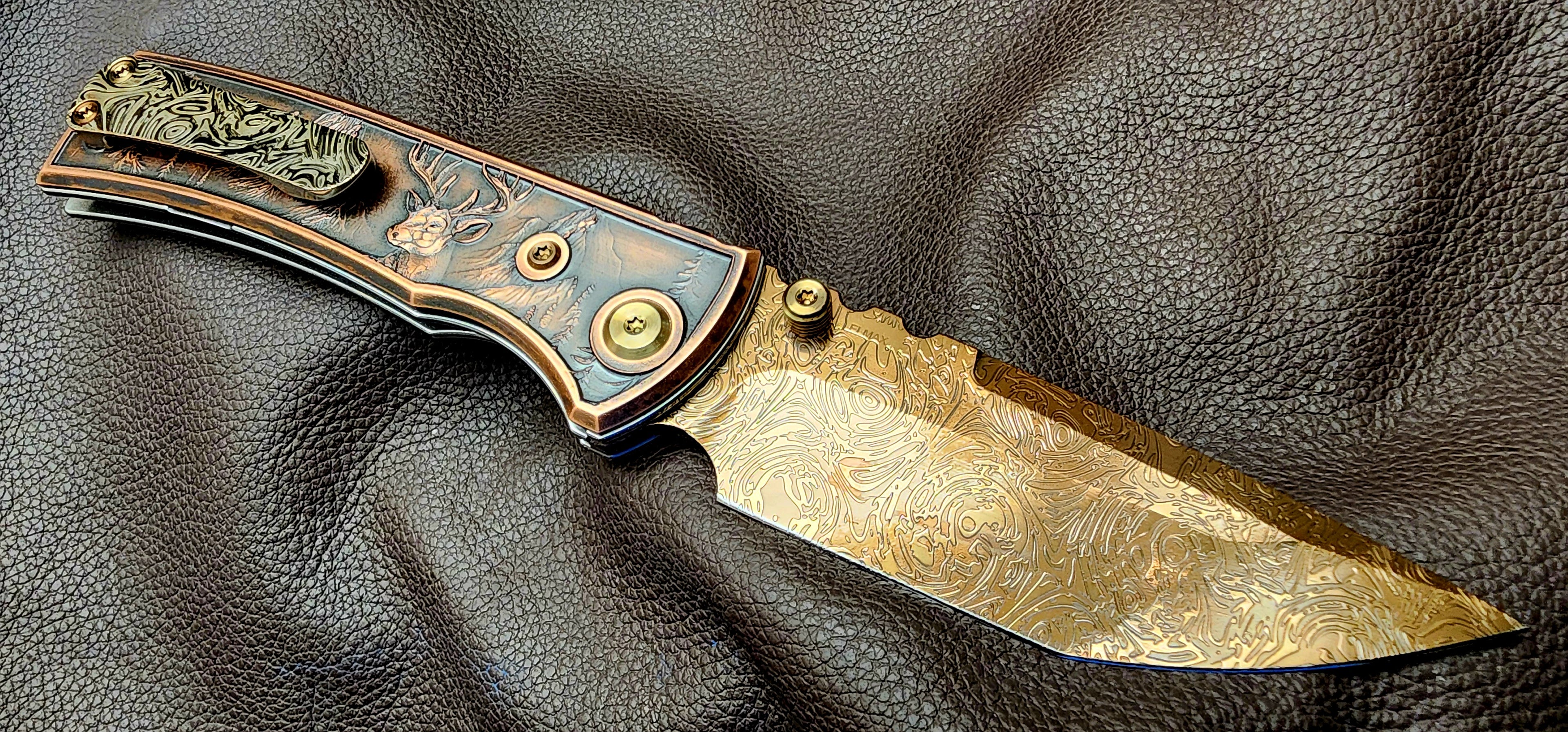 Chaves Redención 229 Blue Label (Satin Tanto, Black Micarta) - New - TS Custom