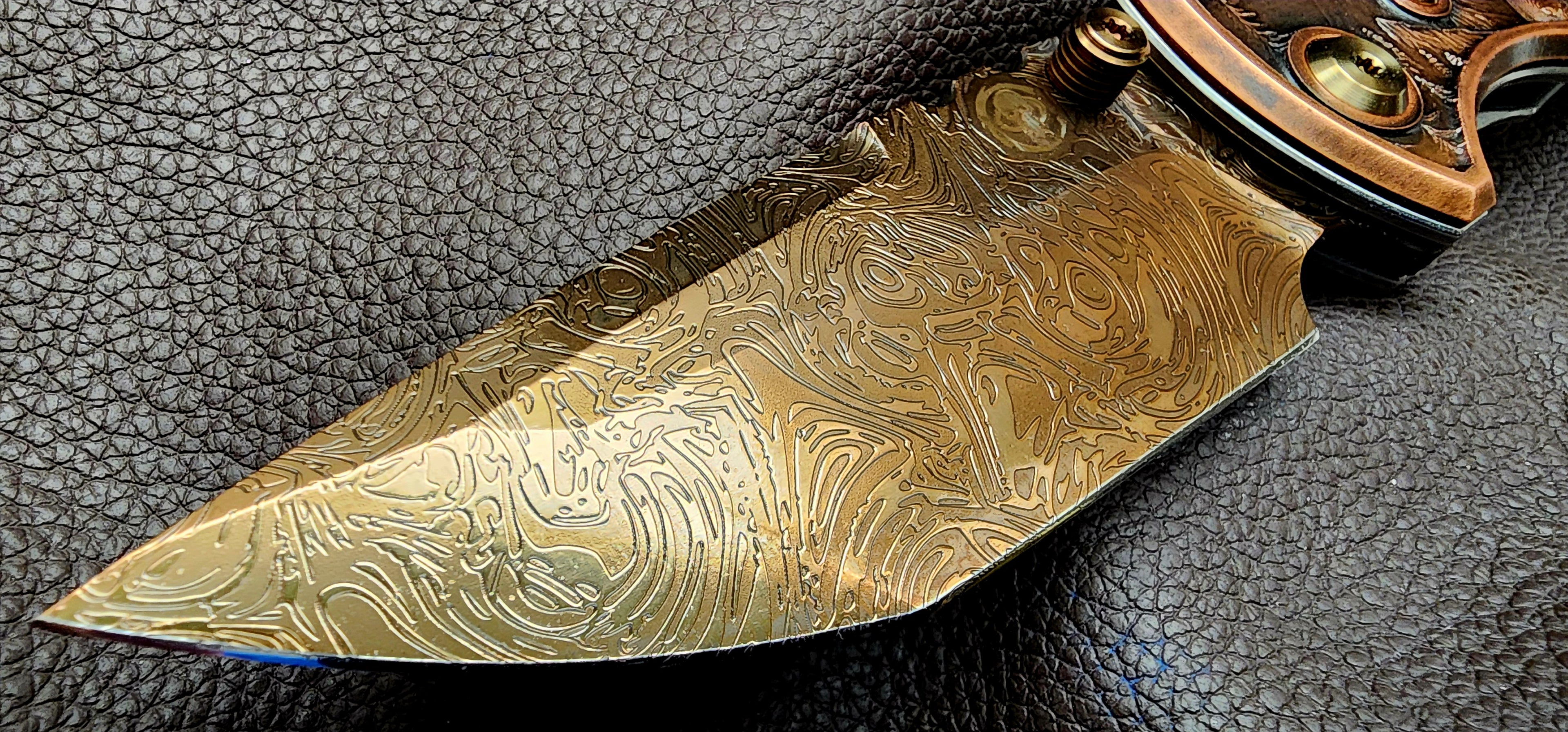 Chaves Redención 229 Blue Label (Satin Tanto, Black Micarta) - New - TS Custom