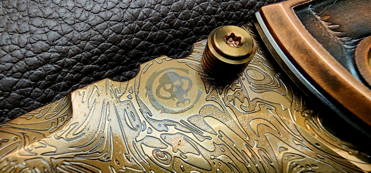 Chaves Redención 229 Blue Label (Satin Tanto, Black Micarta) - New - TS Custom