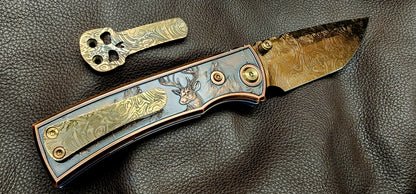 Chaves Redención 229 Blue Label (Satin Tanto, Black Micarta) - New - TS Custom