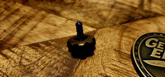 Microtech / Marfione “Mini Spin Top” (blue titanium) S/N 106 - Pre-Owned, Factory Condition