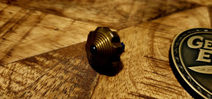 Microtech / Marfione “Mini Spin Top” (blue titanium) S/N 106 - Pre-Owned, Factory Condition