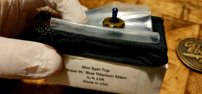 Microtech / Marfione “Mini Spin Top” (blue titanium) S/N 106 - Pre-Owned, Factory Condition