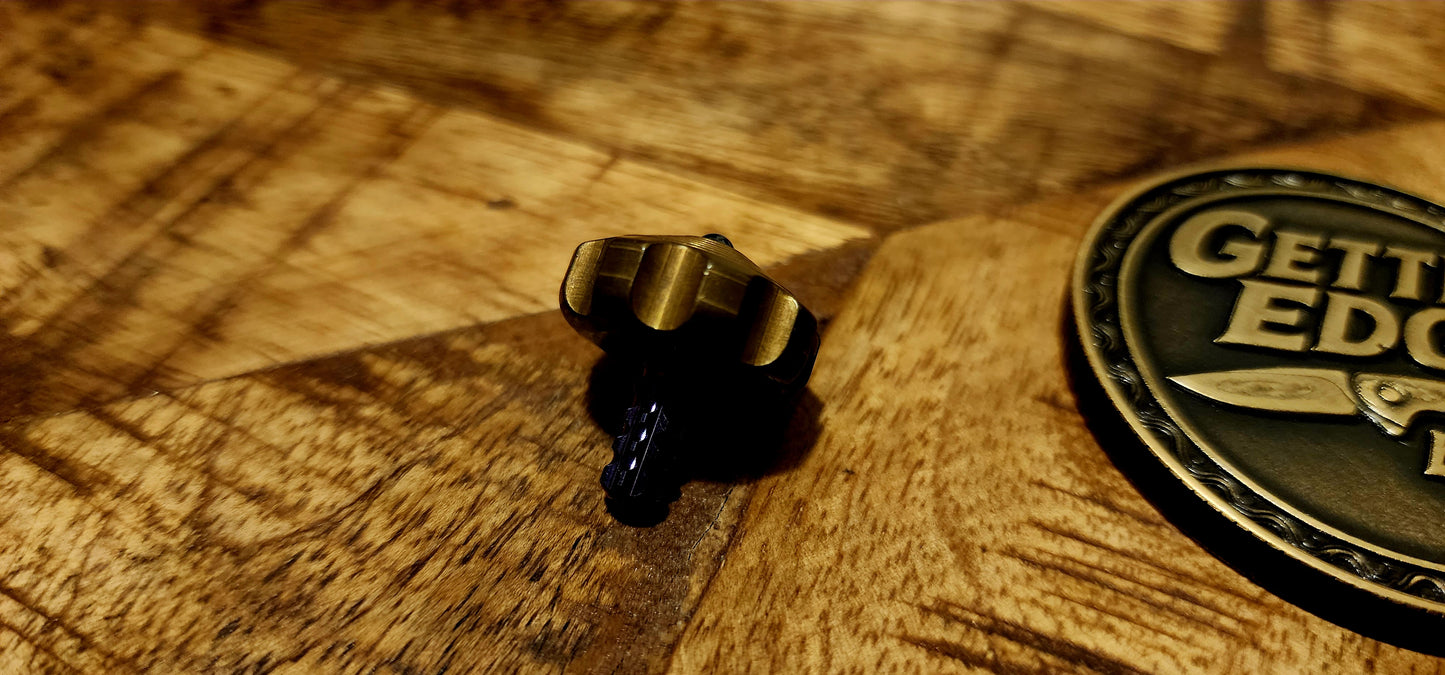 Microtech / Marfione “Mini Spin Top” (purple titanium) S/N 68 - Pre-Owned, Factory Condition