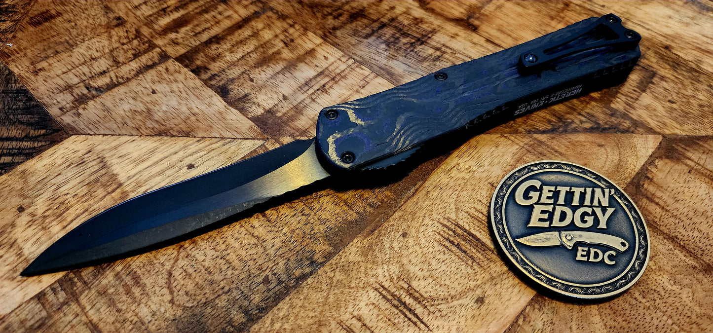 Heretic Knives Manticore X Purple Camo Carbon Fiber Recurve DLC - Pre-Owned - Factory Condition