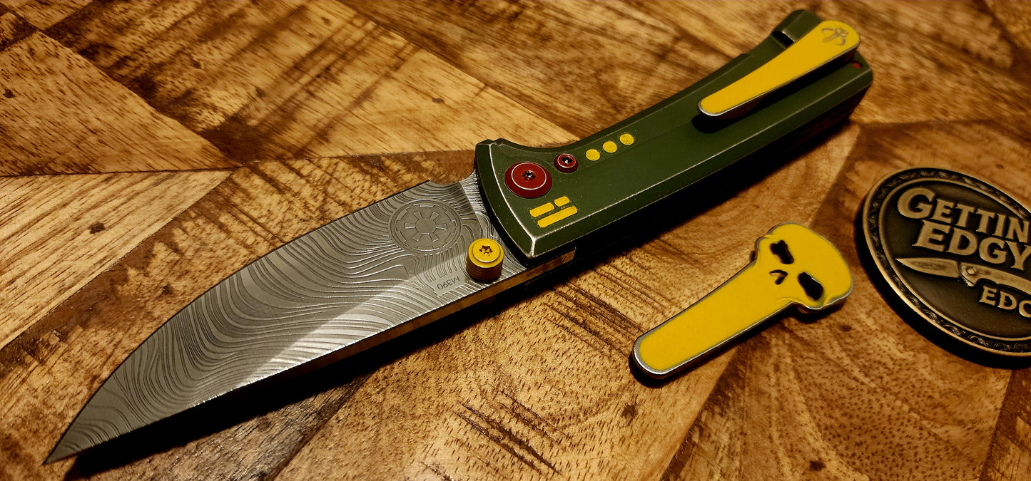Chaves RCK9 'Bounty Hunter' Full Titanium M390 DropPoint Satin - New - TS Custom