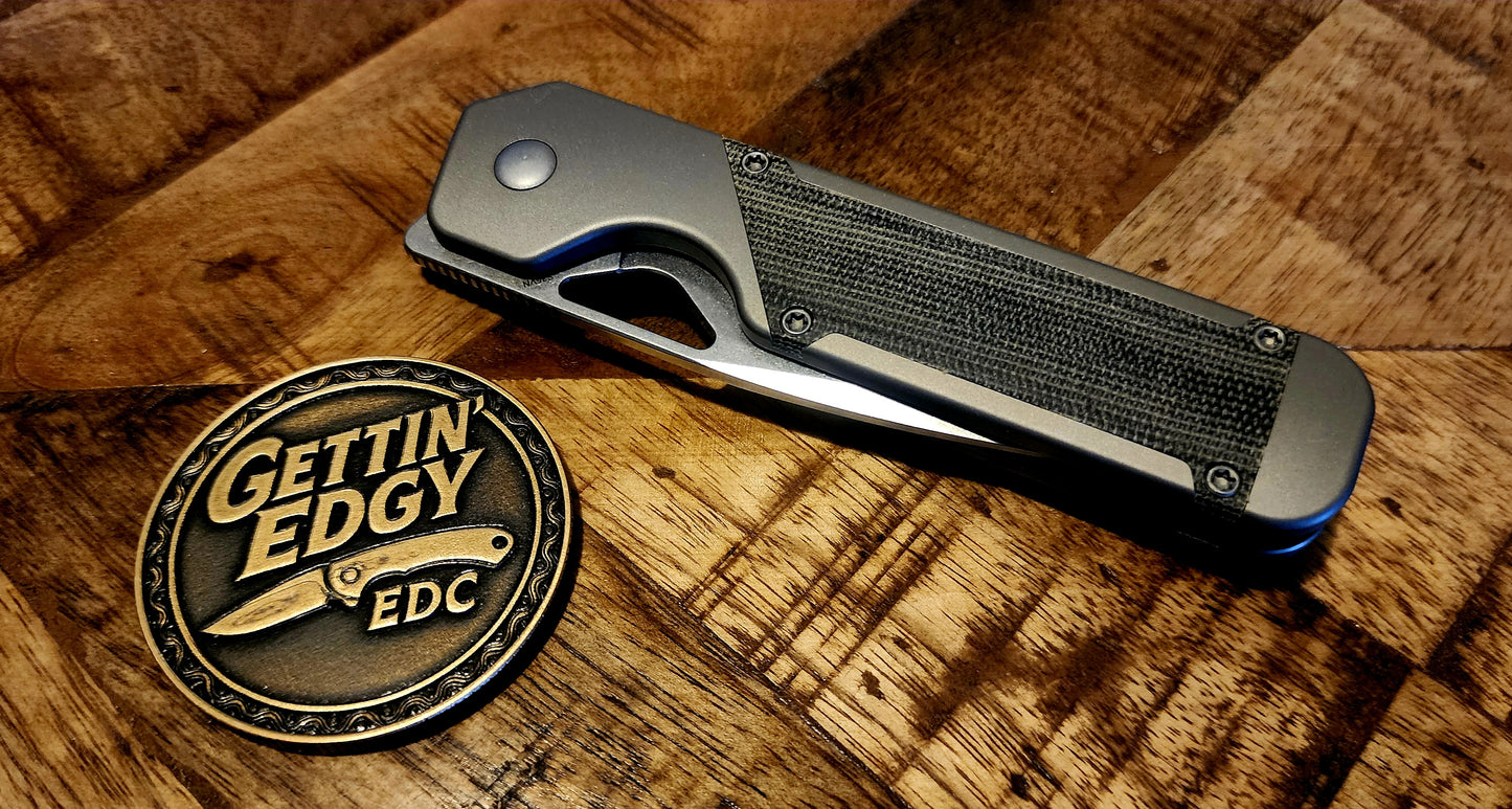 Kizer Militaw KI3634A1 Titanium Micarta S35VN Steel