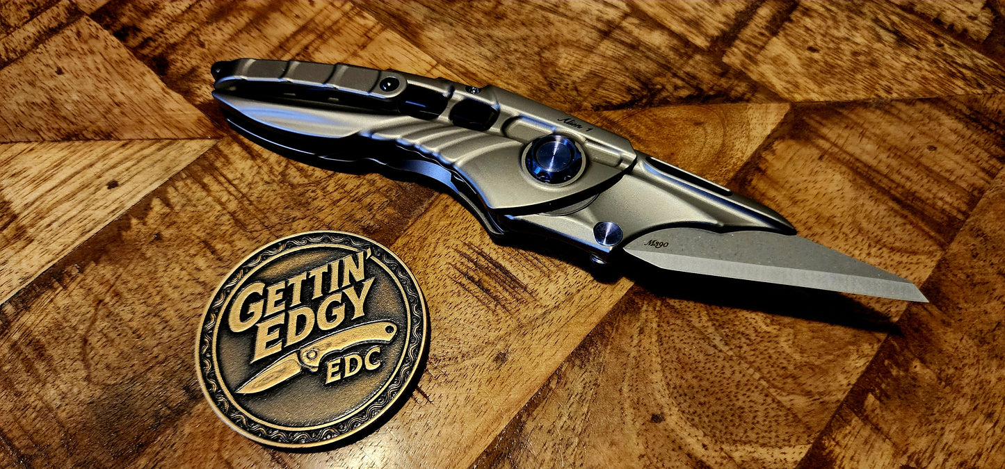 Rike Alien 1 Premium Titanium Folding Utility Knife - New