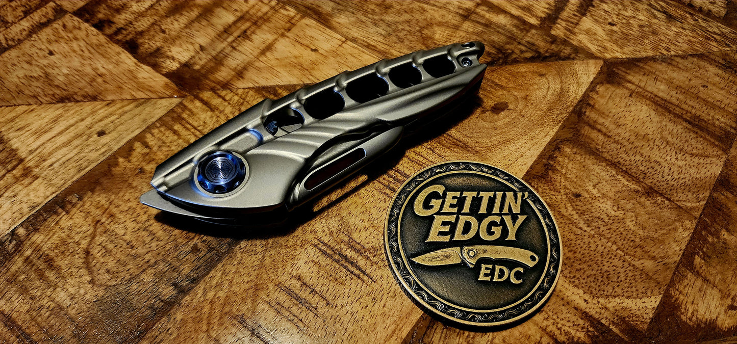 Rike Alien 1 Premium Titanium Folding Utility Knife - New