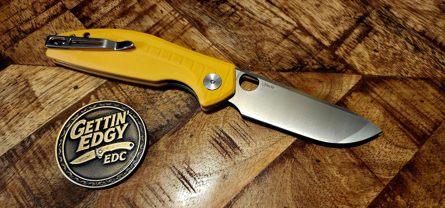 Bestechman BMK12A-1 Angry Owl Yellow G, D2 Steel - New