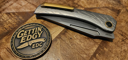 Ketuo Usurper SW – M390 Tanto, Stonewashed Titanium - New