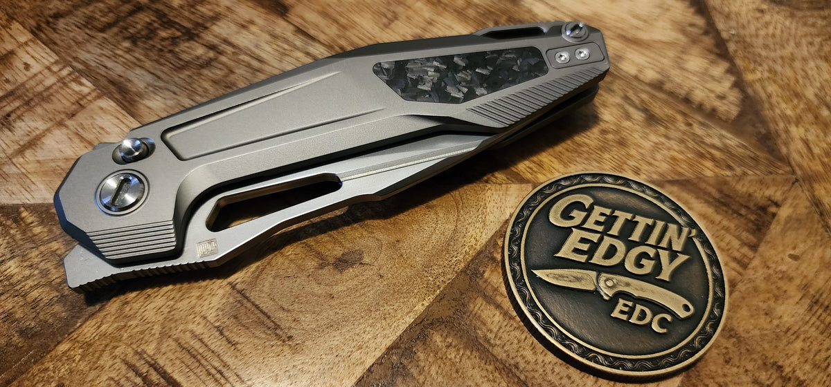 Ketuo Griffin V3/P – M390 Bead-Blasted Blade, Titanium handle, Carbon Fiber - New