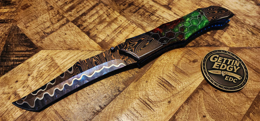 Kyle Vallotton "Predator", 1 of 1, Baker Forge DamaCore Riptide with Voodoo 'Nuke Flower' Resin