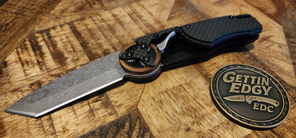 Mantis Gearhead GH2028T — Damascus Tanto Folding Knife - New