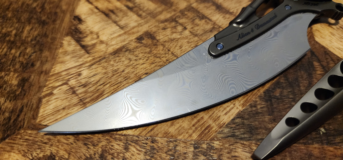 Rike Alien 4 Full Titanium Folding Knife with Kubaton — RK-12261-1