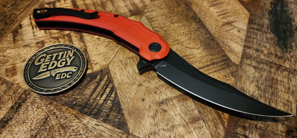 Kubey WaveCrest Pikal Linerlock, 14C, Red G10 - New