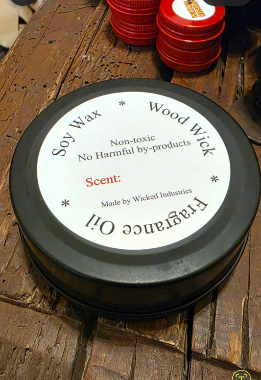 Wicked Wix All Natural Candle - 8oz Tin - Peppermint Mocha